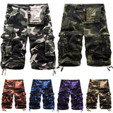 Men Camo Cargo Shorts Casual Hiking Lunge Pant with Pocket