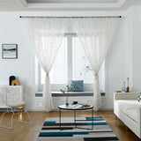 Triangle Tulle Voile Window Curtain Drape Panel Sheer Scarf Valances Home Decor