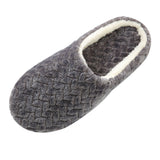 Unisex Plush Home Slippers Indoor Winter Warm Slip On Flat Shoes Anti-Slip