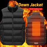 Men's Heated Vest Electric Jacket Coat USB Warm Heating Pad Winter Body Warmer
