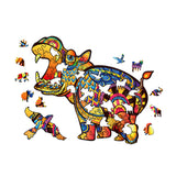 Wooden Animals Jigsaw Puzzles Owl Shape Puzzles Creative Jigsaw Pieces Colorful Building Block for Adults Kids Gift Family Party Game Toys, 100 Pieces