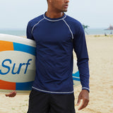 Mens Long Sleeve Shirt Scuba Diving Surfing Swimwear UV Protection Swimsuit Tops