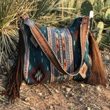 Women Vintage Tassel Canvas Shoulder Bag Oversized Beach Bag Tote Handbag Purse