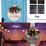 Wooden Merry Christmas Hanging Sign Indoor Outdoor Door Wall Hanging Board Decor