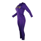 Women Letter Design Rhinestone Faux Pearl Two-Piece Suit Party Sexy Tracksuit