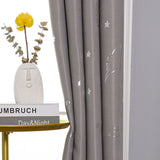 Grommet Blackout Curtain Panels Dinosaur and Stars Print Room Darkening Curtain Drapes for Girls Room Kids Bedroom