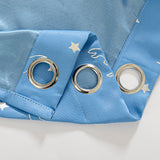 Grommet Blackout Curtain Panels Dinosaur and Stars Print Room Darkening Curtain Drapes for Girls Room Kids Bedroom