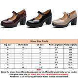 Women's Oxford Shoes Heels Brogue Lolita Block Heel Platform Buckle Breathable