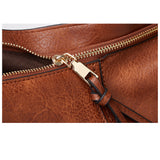 2 Pcs PU Leather Tote Bags Satchel Shoulder Bag & Purse Pouch Wallet Set Large Capacity Messenger Bags Handbag for Women