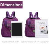 Women Big Capacity Backpack,Nylon Waterproof Knapsack,Lightweight Small Rucksack,Girl Zipper Cross-body Bag,Ladies Shoulder Satchel Bag,Travel Phone Wallet Purse Handbag