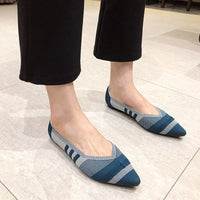 Womens Slip On Pumps Shoes Loafers Chunky Heels OL Dress Party Shoes Pointed Toe