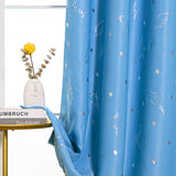 Grommet Blackout Curtain Panels Dinosaur and Stars Print Room Darkening Curtain Drapes for Girls Room Kids Bedroom