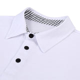 Men's Solid Color Short Sleeve Polo Shirt Casual Tops Blouse Pullover Sweatshirt