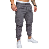 Mens Loose Sports Trousers Solid Color Pants Long Joggers Running Fit Sweatpants
