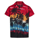 Men Short Sleeve Hawaiian Dress Shirt Summer Casual Beach Holiday Party Tops Tee