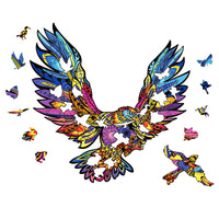 Wooden Animals Jigsaw Puzzles Owl Shape Puzzles Creative Jigsaw Pieces Colorful Building Block for Adults Kids Gift Family Party Game Toys, 100 Pieces