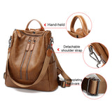 Women Handbag School Backpack Anti-Theft Waterproof Rucksack Zipper Shoulder Bag
