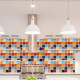 6-60 PACK Peel and Stick Tile Backsplash Self-Adhesive Decorative Waist Line Mosaic Tiles for Kitchen and Bathroom