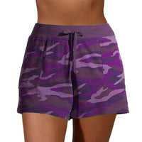 Women Camouflage Quick-drying Shorts Casual Beach Soft Bottoms Sports Drawstring