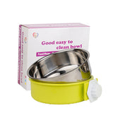 Stainless Steel Pet Dog Food Water Bowl Cage Hanging Feeder Mountable Container