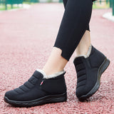Men Winter Ankle Bootie Anti-Slip Plush Lined Short Boots Slip On Outdoor Shoes