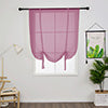 Tie Up Window Curtains, Sheer Window Drapes,Short Curtain Scarf,Cafe Kitchen Curtain Valance,Rod Pocket Curtain Panel