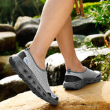 Men's Comfort Casual Mesh Plaid Breathable Slip On Casual Shoes Walking Sneakers