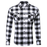 Men's Casual Button Down Plaid Shirt