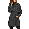 Women Waterproof Coat Jacket Raincoat Hooded Zipper Overcoat Windbreaker Outwear