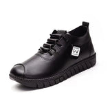 Women's Winter Warm Fur-lined Slip On Ankle Snow Boots Casual Lace Up Soft Shoes