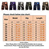 Mens Camo Cargo Shorts Trousers Hiking Fishiong Short Pants Trunks Pockets
