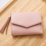 PU Leather Tassels Trifold Wallet Credit Card Holder Money Clutch Purse Handbag