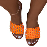 Women's Slippers Summer Slip On Sandals Outdoor Rivet Breathable Backless Shoes
