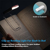 USB Rechargeable Clip On Book Light Bookmark Reading Light Brightness Adjustable