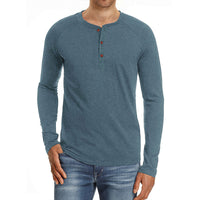 Men's Long Sleeve Casual Tops T-shirt Jumper Blouse Pullover Loose Shirt Buttons