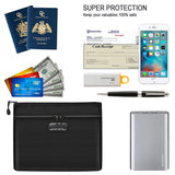 Waterproof Money Bag Fireproof Document Bag Cash Pouch Envelope Holder With Lock