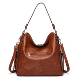 2 Pcs PU Leather Tote Bags Satchel Shoulder Bag & Purse Pouch Wallet Set Large Capacity Messenger Bags Handbag for Women