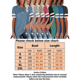 Women's Loose T-Shirt Casual Short Sleeves Pullover Round Neck Tops Blouse Tee