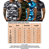 Men Camouflage Short Sleeve Crew Neck Casual Tops T-shirt Blouse Pullover Tunic