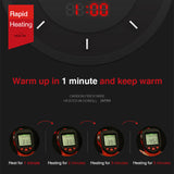 Men's Electric Vest Heated Jacket Thermal Heating Pad Winter Body Warmer 9 Areas