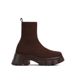 Women Ladies Casual Chunky Heel Shoes Platform Slip On Sock Fashion Sneakers