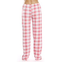 Women's Casual Plaid Printed Loose Pajama Bottoms Trousers Sleepwear Homewear