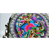 Women Embroidery Cell Phone Wallet Purse Crossbody Shoulder Handbag Pouch Case