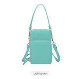 Women Small Cell Phone Case Handbag PU Leather Crossbody Shoulder Bag Wrist Strap Purse Pouch Messenger Bags with Card Slots