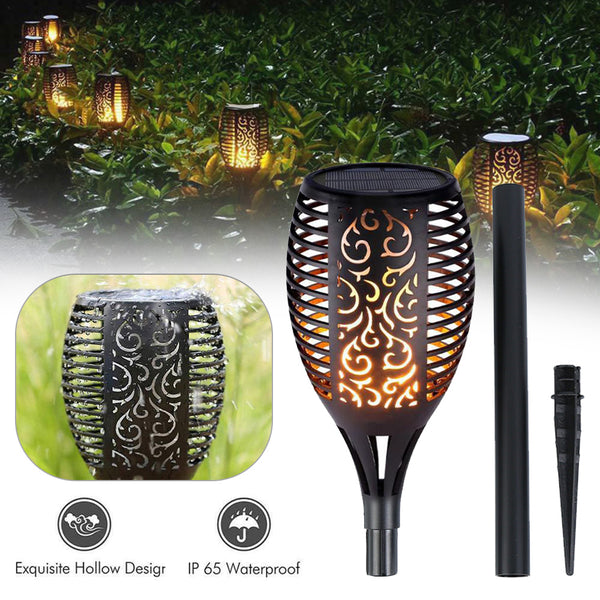 2/4/6Pcs 12LED Flame Solar Torch Light Waterproof Flickering Dancing Garden Lamp