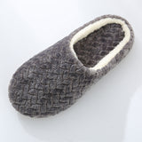 Unisex Plush Home Slippers Indoor Winter Warm Slip On Flat Shoes Anti-Slip