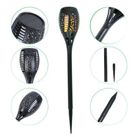 2/4/6Pcs 12LED Flame Solar Torch Light Waterproof Flickering Dancing Garden Lamp