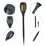 2/4/6Pcs 12LED Flame Solar Torch Light Waterproof Flickering Dancing Garden Lamp