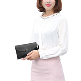 Women PU Leather Wristband Wallet Clutch Bag Phone Holder Zip Coin Purse Handbag