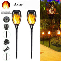 2/4/6Pcs 12LED Flame Solar Torch Light Waterproof Flickering Dancing Garden Lamp